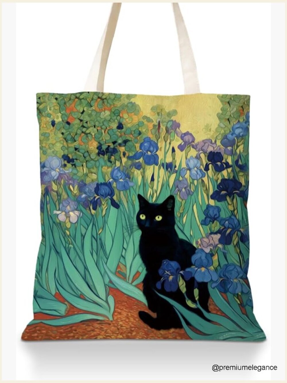 Canvas Tote Bag Floral Botanical Carryall Reusable Shopping Book Bag